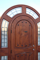 rustic round top door inside view