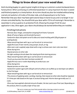 Things to know about your new wood doors