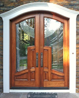 Arched double doors