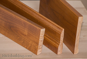 alder interior casing and baseboards