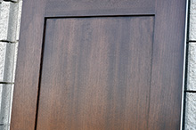 1 Panel Mahogany Shaker Door Closeup