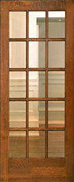 oak 15lite interior glass doors