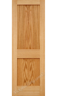 oak 2 panel shaker doors