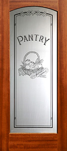 etched glass interior door with Pantry Glass