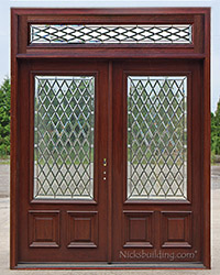 N200 double Doors Transom Chateau Glass