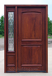 N-2 Panel door with N-75 Sidelite Chateaux Glass