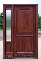 N-2 Panel door with N-75 Sidelite Reeded Glass