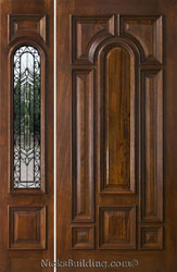 N525 Plain Panel Door with 525 Iron Classic Sidelite