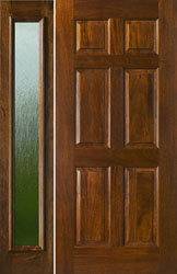 6 Panel Door with Rain glass sidelite