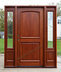 2 Panel Doors with Clear Beveled Glass