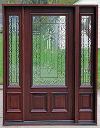 entry door with sidelights and iron N200 iron classic