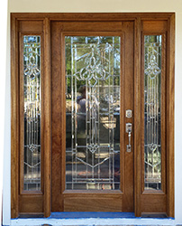 full lite door with majestic glass zinc caming