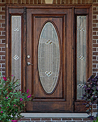 exterior front door with oval glass