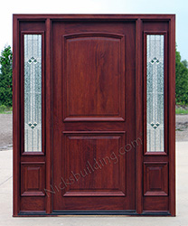 2 panel doors with Builder glass Zinc caming