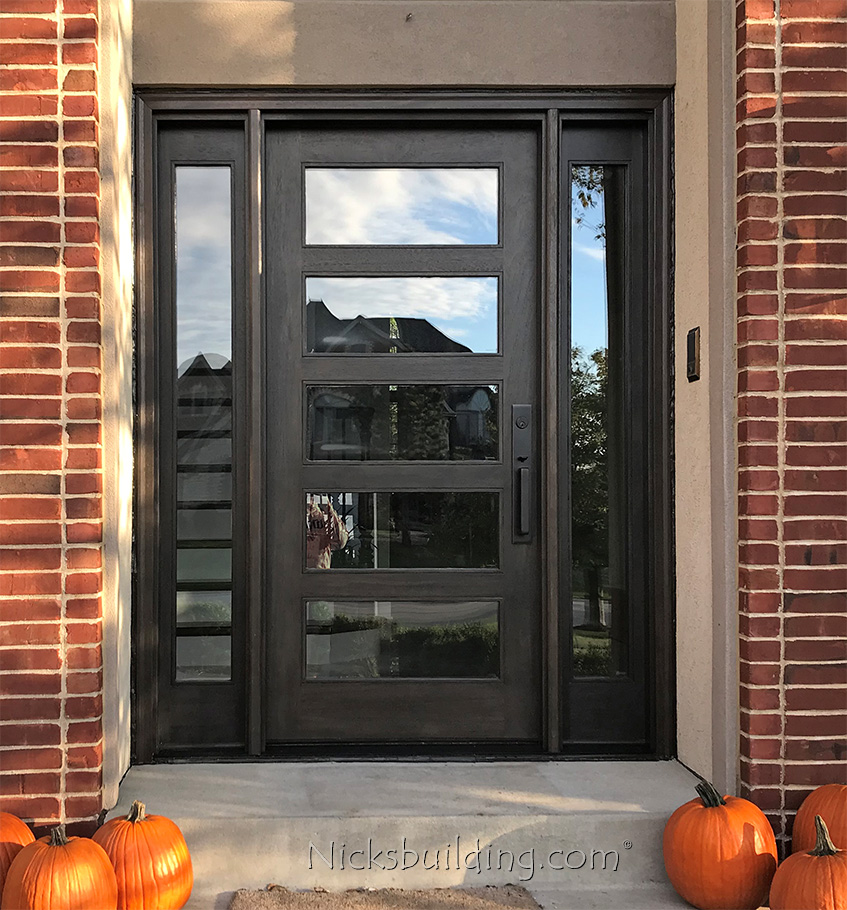  Exterior  Doors  with Sidelights Solid Mahogany Entry Doors 