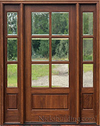 6 lite entry doors with sidelights clear beveled glass