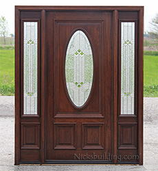 oval glass front doors with sidelights N300 Builder