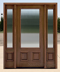 N-200 entry door with Chateau glass