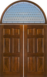exterior double doors with Olympus transom