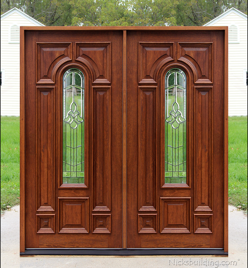  Exterior  Double  Doors  Solid Mahogany  Wood Double  Doors 