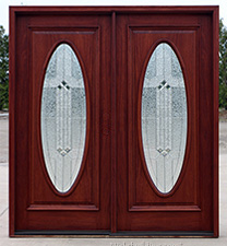 N-600 Builder full-oval glass double doors