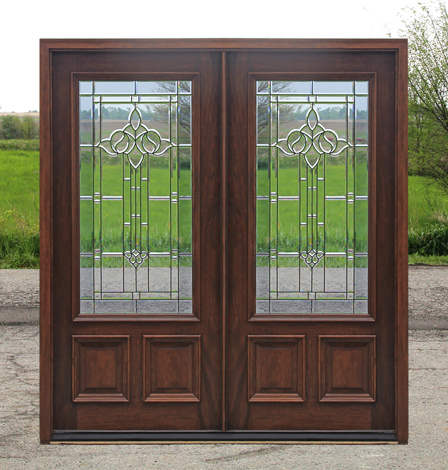  Exterior  Double  Doors  Solid Mahogany Wood Double  Doors 