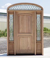 2 Panel Mahogany Door with Chateaux Glass