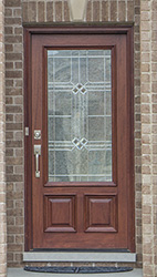 mahogany exterior single door with oscure glass N-200 with Builder Zinc Glass