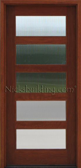 Modern Exterior doors with Reed Glass