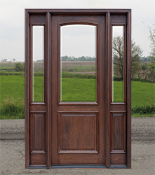 Exterior 2 Panel Doors with MAjestic Glass Sidelights