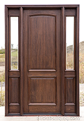 Exterior 2 Panel Doors with Beveled Glass Sidelights