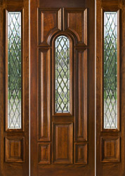 N525 Door with N100 Sidelights and Gothic Style Chateau Glass