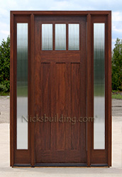 Craftsman Door AC608 with Reeded Glass