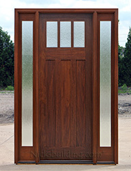 Craftsman Doors in 8' 0" with Rain Glass