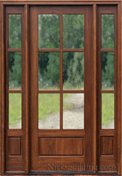 6 lite entry doors with sidelights clear glass