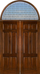 arched transom windows on double doors 6 panel