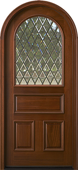 3004 Single Arched Top Entry Door with Chateau Glass