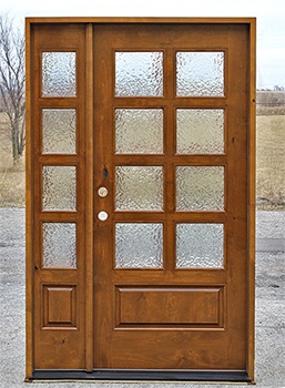 knotty alder 8-lite door in 6' 8"
