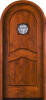 Round top knotty alder doors