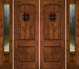 SW-76 double doors with sidelights
