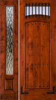 SW64 Door with Sw100 Sidelite Chateau Glass