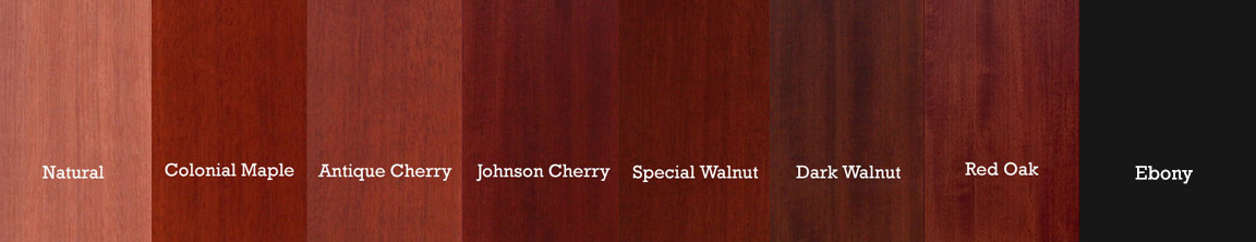 Mahogany Stain Color Chart