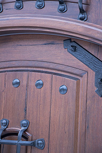 Teak Castle Door Closeup