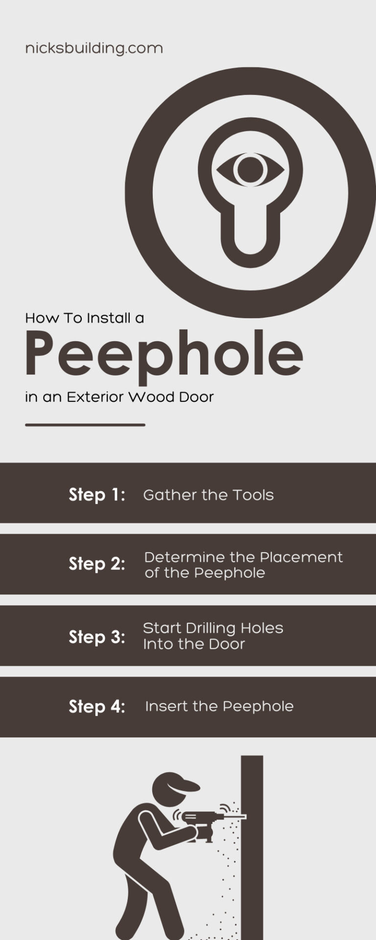 How To Install a Peephole in an Exterior Wood Door