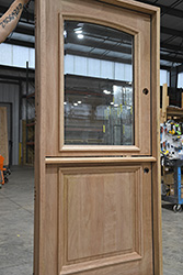 exterior dutch door with clear beveled glass