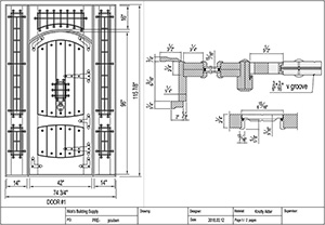 Custom Rustic Door Drawing